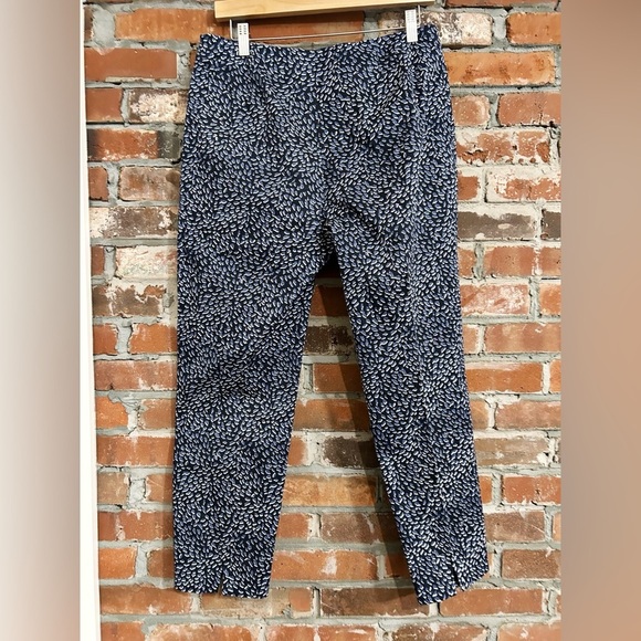 Piazza Sempione Blue and White Patterned Pants Size 10 - Picture 6 of 13